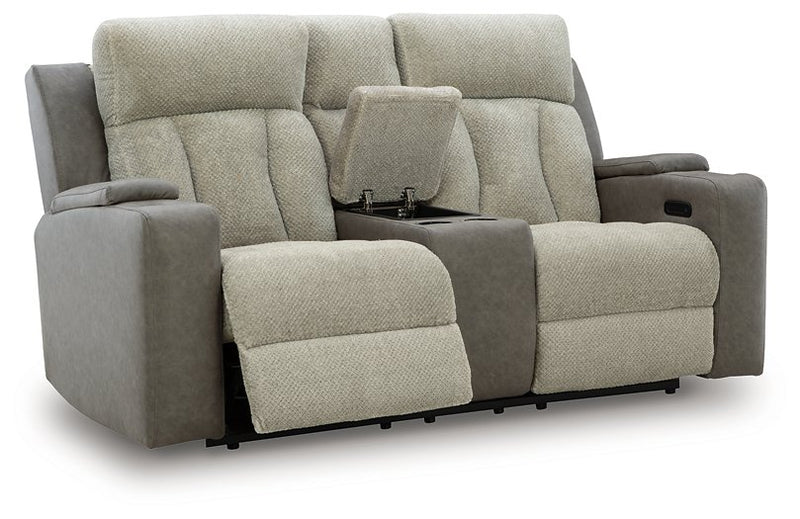 WhipLash Power Reclining Loveseat with Console